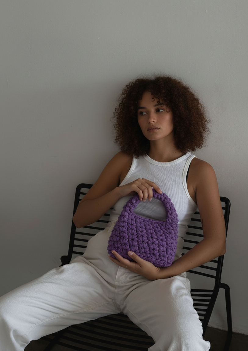 The Plum Curve crochet Bag
