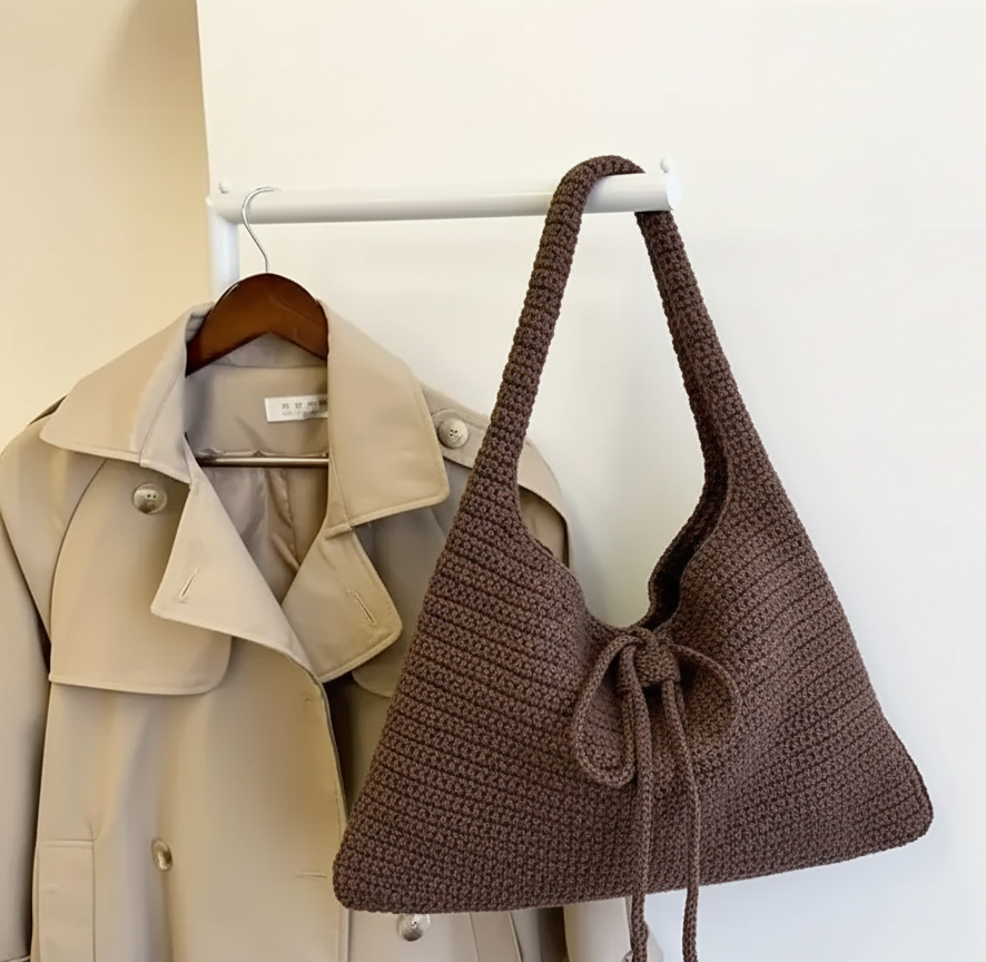 Crochet Crescent Hobo Bag