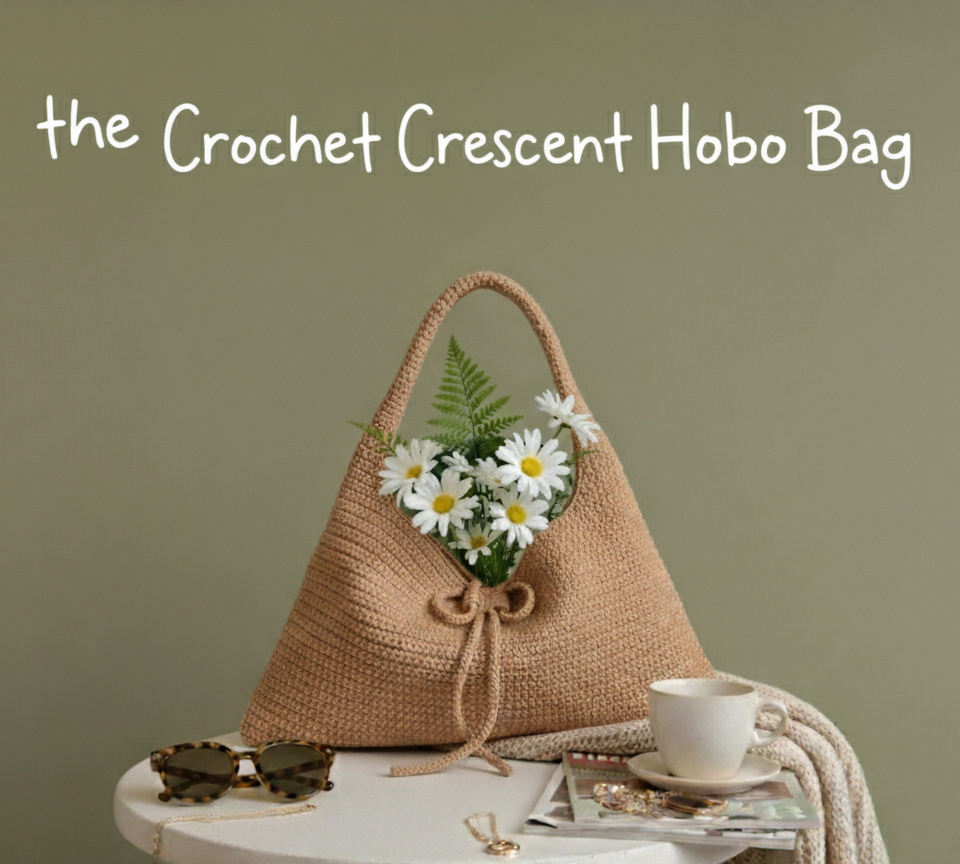 Crochet Crescent Hobo Bag